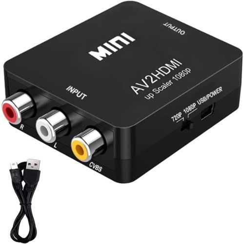 TD® HDMI Audio extracteur convertisseur SPDIF + RCA L - R TV DVD Noir –