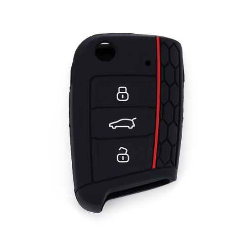 Pour VW Golf 7 Coque Housse Clé Télécommande Plip Étui Protection Chrome  2012