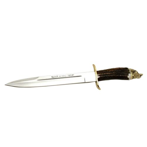 Machette de chasse Muela Sherpa-28S avec manche en bois de cerf et