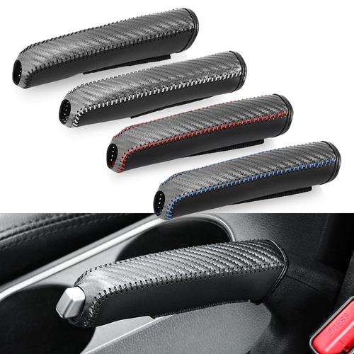 1pcs Voiture Faux Cuir Noir Pommeau vitesse Pommeau levier vitesse Couvre  Ligne Bleue 