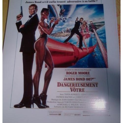 Affiche Cinéma originale James Bond Dangereusement Vôtre 1985 (petit f