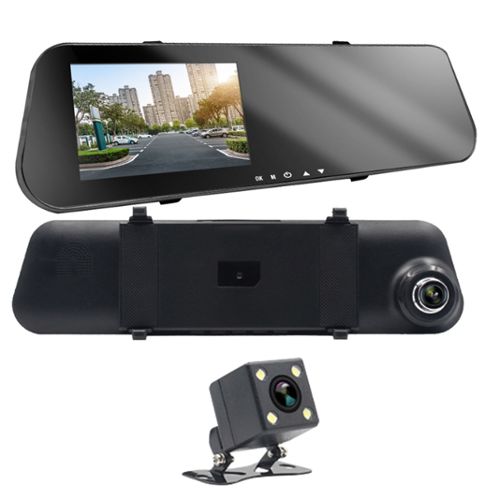 Dashcam LCD 4.3 Pouces Caméra de Recul Rétroviseur Haute Définition 400 Mah  YONIS - Yonis
