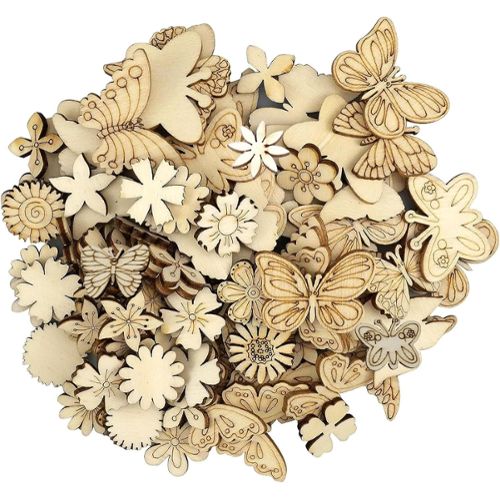 10 fabrication d'embellissement de fleur de flocon de neige en bois  inachevé 