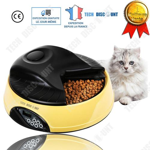 PAWHUT Distributeur de croquettes chat chien automatique