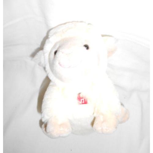 Nicotoy Peluche mouton agneau blanc beige 30 cm