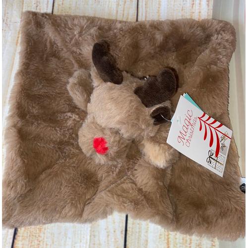 Doudou biche faon H&M renne élan marron beige peluche robe noël ballerine  tulle étoiles dorées jouet HetM