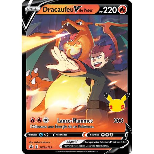 Carte pokemon - Dracaufeu V - 017/172 - Ultra-Rare - épée et