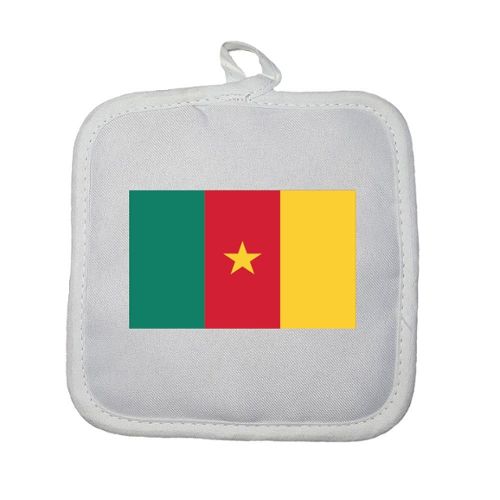 Sticker Rond Drapeau camerounais, drapeau du Cameroun