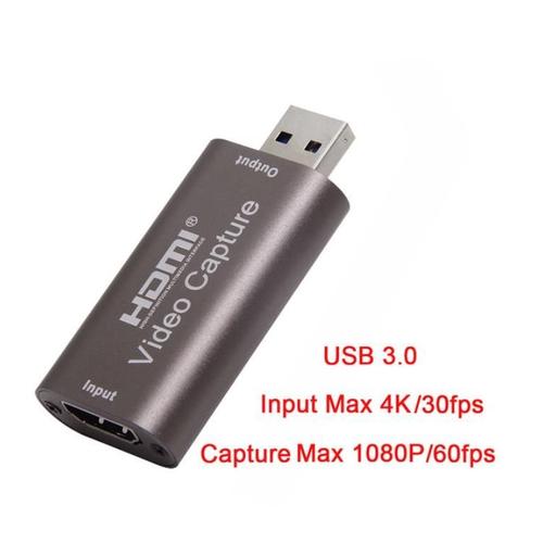 Carte de Capture vidéo, 4K HDMI vers USB 2.0, 1080P HD 30fps diffusion et  enregistrement en