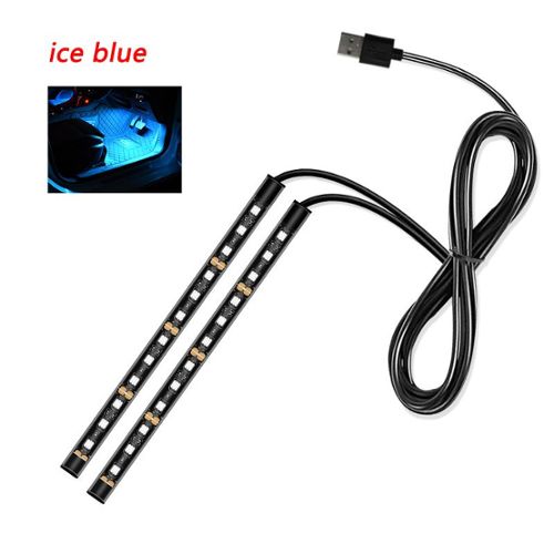 1Pc Mini USB bleu LED Voiture intérieur lumière ambiance néon lampe  Ambiante