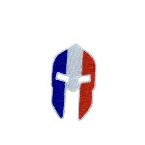 Ecusson 3d pvc scratch drapeau français France avec skull tête de