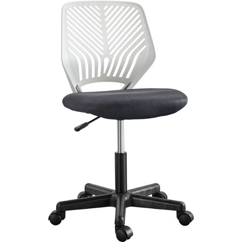 HOMCOM HOMCOM Fauteuil de bureau à roulettes chaise manager ergonomique  pivotante hauteur réglable lin gris foncé pas cher 