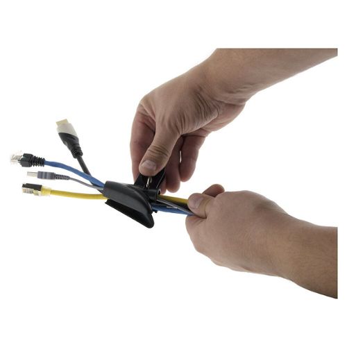 Cache Cable 2 Pack,Flexible Range Câble 2x3m PE Câble Rangement  Organisateur de Câble pour Ranger ou Cacher les câbles,Gaine pour  câbles(2.2cm Ø et