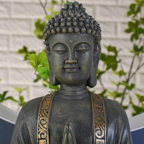 Acheter la Figure de Bouddha de Chance Zen de couleur argent de la