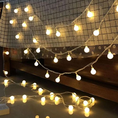 TD® Guirlande lumineuse LED à Piles - En cuivre - 50 Ampoules