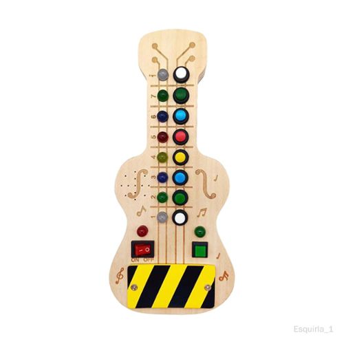 TOOKYLAND Jouet musical en bois - guitare miniature en bois pour enfants, 3  ans et +