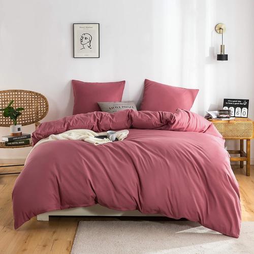 housse de couette rose poudré