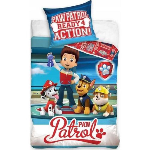 PAT PATROUILLE-PAW PATROL-SKYE-ROSE-COTON-LOT DE 1 Housse de couette-Parure  de lit 140X200 CM