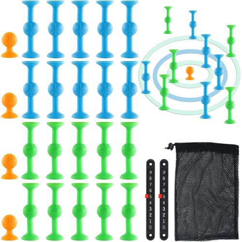 Tableau de fléchettes magnétique, ensemble de fléchettes de sécurité double  face avec 4 fléchettes magnétiques et 4