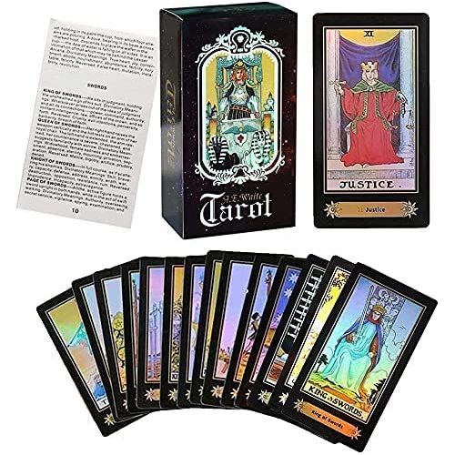 Tarot Classique,Jeux Tarot,Cartes de Tarot,Divinatoire Tarot,Tarot Jeu de  Tarot Divinatoire Tarot Traditionnel Jeu de Cartes pour Ésotérisme