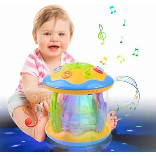 Jouets pour bébés 6 mois plus Jouets pour bébés Jouets musicaux Jouet de  développement pour bébés Jouets pour enfants Jouets sonores avec musique et  lumière led Cadeau nouveau-né pour bébé (bleu)