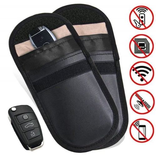 Boîte de sécurité pour clé de voiture sans clé, Faraday Cage Protection Keyless  Go Box PU Boîte antivol Bloquer le signal RFID et NFC du porte-clés Fob 