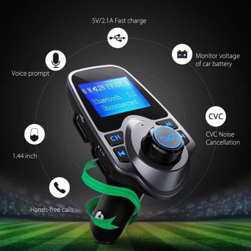Pare-soleil mains libres Bluetooth pour voiture Kit de voiture mains libres  arrière compatible avec iPhone, Samsung pour GPS, musique, appel