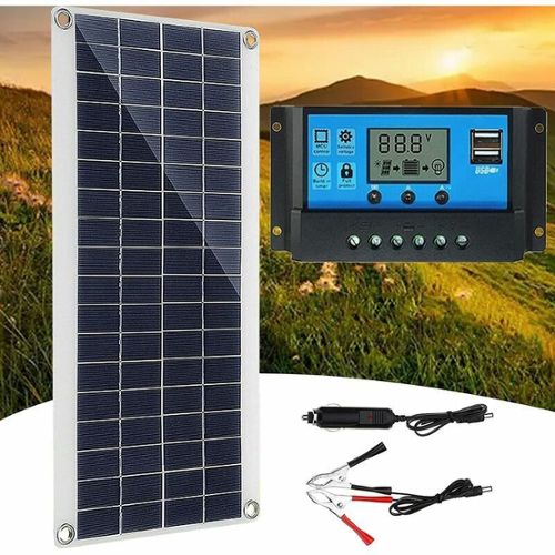Acheter Pdtoweb Kit complet de panneaux solaires 100W Chargeur de batterie  1000W Inverter 100A Contrôleur