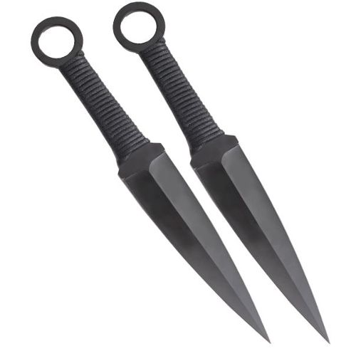 2 Couteaux de lancer 6 pouces Naruto Ninja Kunai