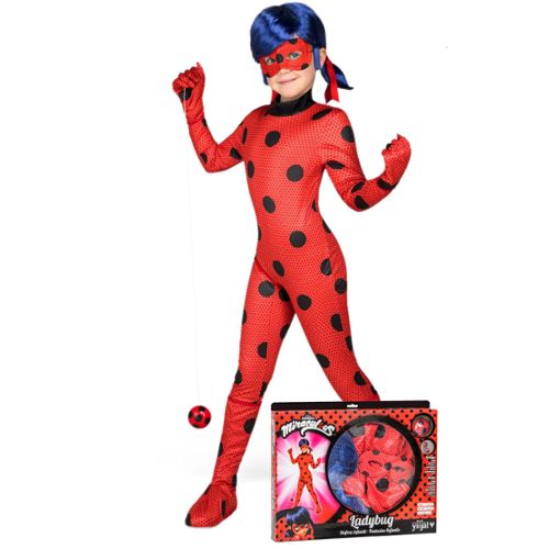 Déguisement Miraculous Ladybug 9/10 ans avec peluche Tikki Rubie S