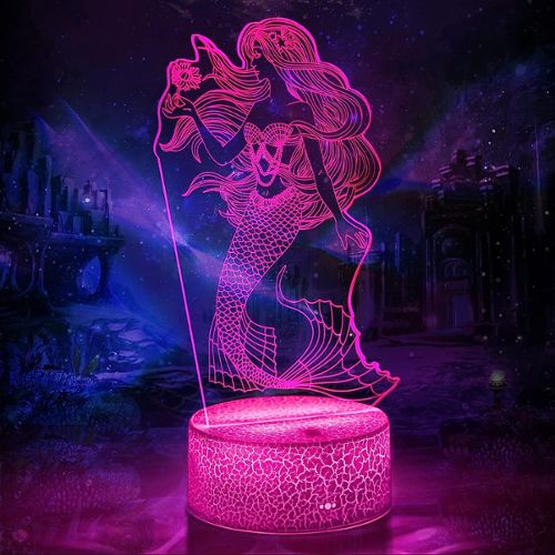 Lampe Lilo & Stitch,Veilleuse de dessin animé 3D Princesse Lampe