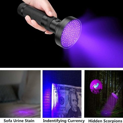 Lampe torche 9 LED de Détection Ultra Violet UV pour traceur fluoresc