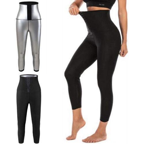 Leggings de Sudation Noir Femme Poche - Pantalons Amincissant Sauna,  Anti-Cellulite Taille Haute Transpiration Femmes Fitness, Yoga, Gym, sport