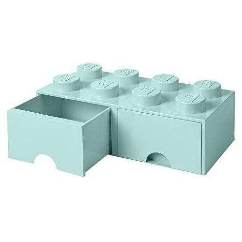 Brique jaune de rangement LEGO® à tiroir et à 8 tenons