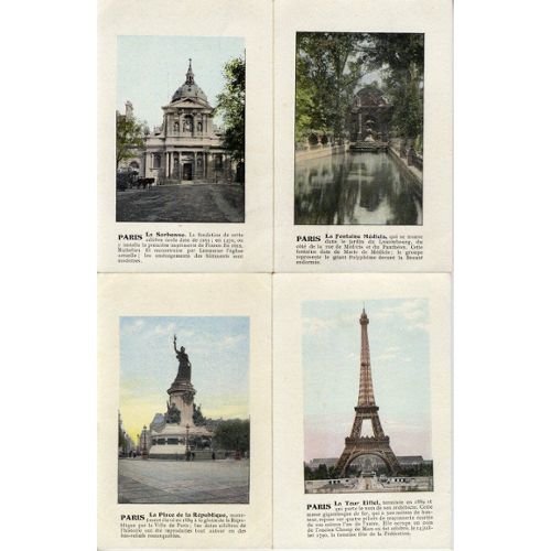 Lot 10 cartes postales Paris vintage