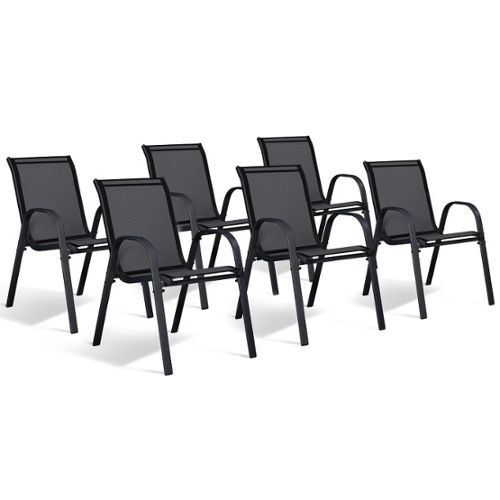 Flyshop Lot de 4 capuchons de chaise en PVC avec pieds carrés 80 x 80 mm Noir 