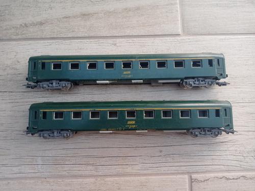 Lot De 9 Wagons Jouef - Marchandise, Grue, Villeneuve - Occasion