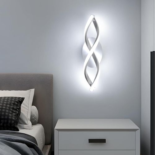 Blanc Moderne Lampe Murale Double E27 Douille Applique Créatif Simplicité  Design Petite Personne Créatif E27 Luminaire