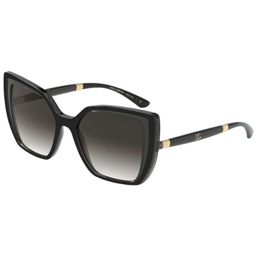 Dolce & Gabbana Lunettes de soleil ovales brun-noir imprim\u00e9 allover Accessoires Lunettes de soleil Lunettes de soleil ovales 