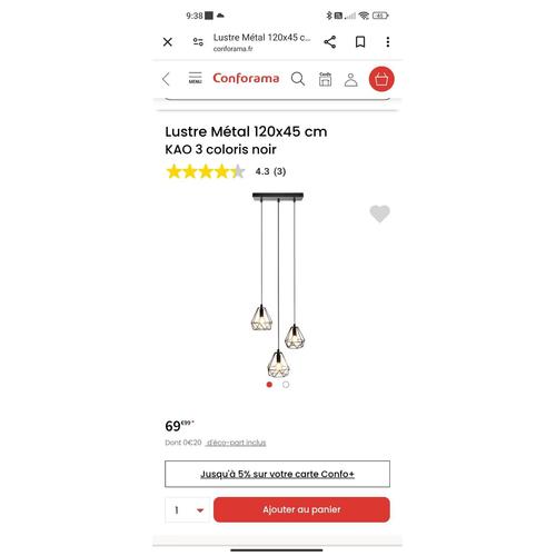 Lustre Conforama A Prix Bas Promos Neuf Et Occasion Rakuten