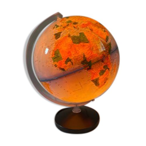 Globe terrestre vintage mappemonde lumineuse Scan Globe Danemark