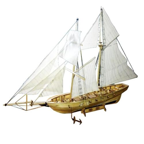 Accessoire pour maquette : Socle pour maquette de bateau en bois - 21 x  10,5 cm