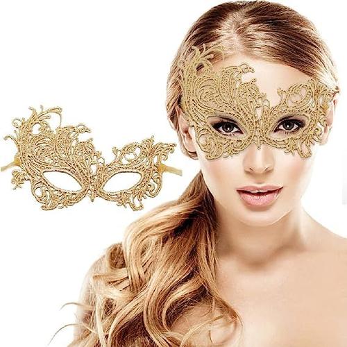 DONGSZQ 10 Pièces Masque Venitien, Masque Bal Masqué, Masque Sexy Dentelle  Noir Femme, Masque Soiree Bal Masqué pour Halloween Carnaval Faire La Fête