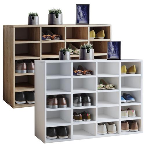 HOMCOM Bibliothèque étagère meuble de rangement dim. 70L x 24l x 178H cm en  zigazag et 8 espaces en panneau de particules naturel pas cher 