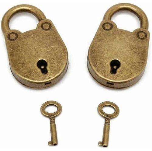 Cadenas En Alliage De Zinc De Style Ancien, Mini Cadenas Vintage Avec Cles Pour Agenda Decoration De Boite A Bijoux 97309991