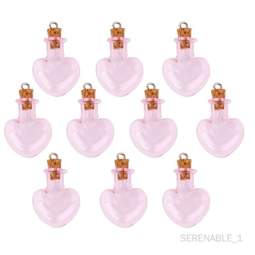 Acheter 10X petites bouteilles en verre bouteille de Potion Miniature Mini  flacons en verre de liège mariage