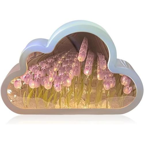 Acheter Miroir tulipe nuage fait à la main, petite veilleuse, cœur de  fille, décoration de salon, de bureau, cadeau d'anniversaire, cadeau de  vacances