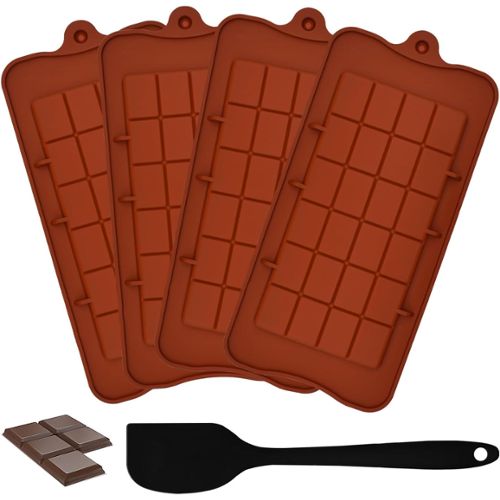 Moule à gâteaux en forme de tablette de chocolat Silicone fibre de ver 