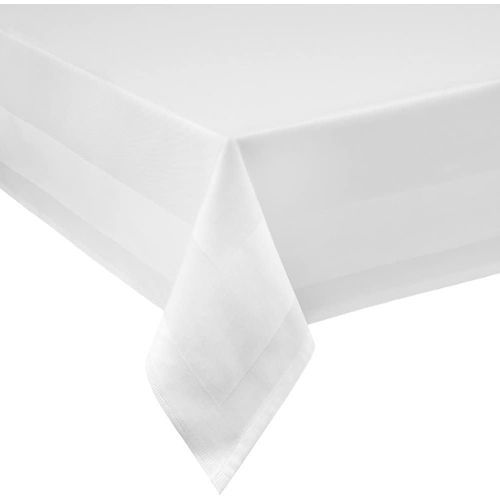 Nappe carrée 175x175 cm Jacquard 100% coton SPIRALE blanc