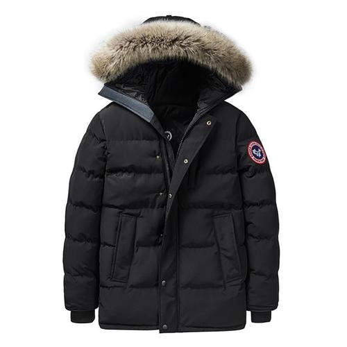 manteau capuche fourrure homme